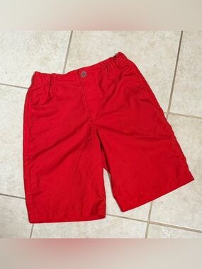 Under Armour Red Flat-Front Boys Shorts